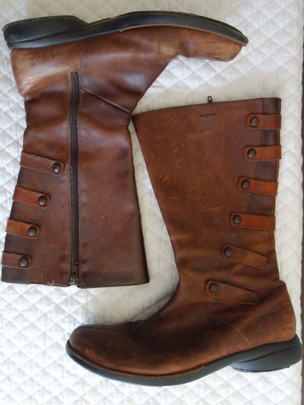 MERRELL Tetra Launch High Brown Waterproof Leather Side Zip Boots – Wmns 11